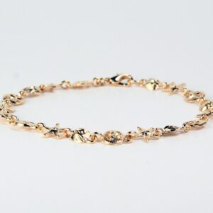 Goldtone Sealife Anklet