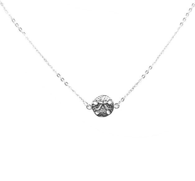 Silver Sand dollar Necklace