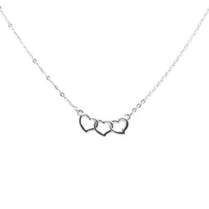 Silver Triple Heart Necklace