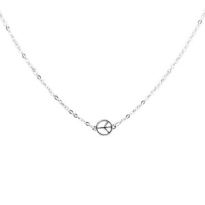 Silver Peace Side Necklace