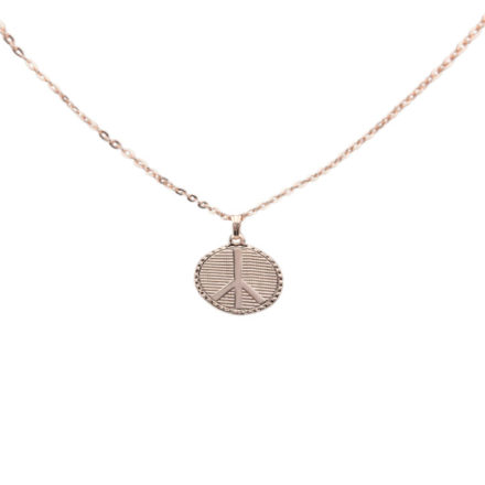 Rose Gold Peace Necklace