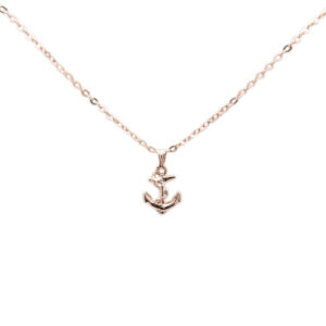 Rose Gold Anchor Necklace