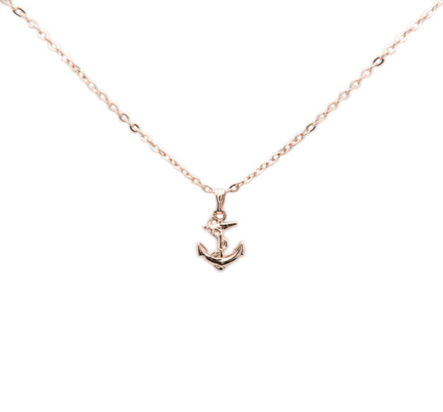 Rose Gold Anchor Necklace