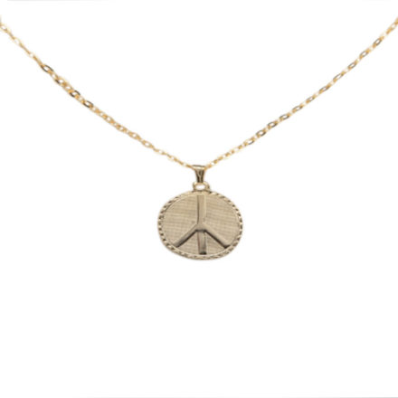 Gold Peace Necklace