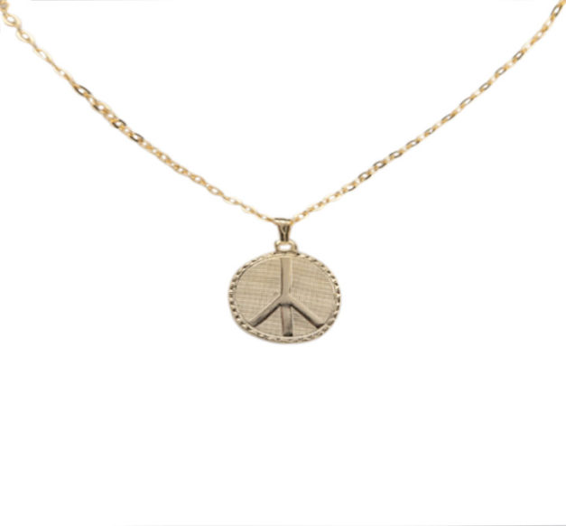 Gold Peace Necklace