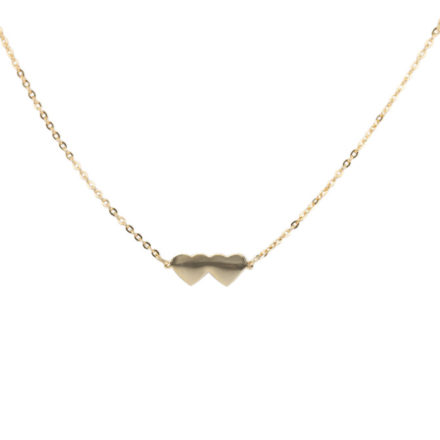 Gold Double Heart Necklace