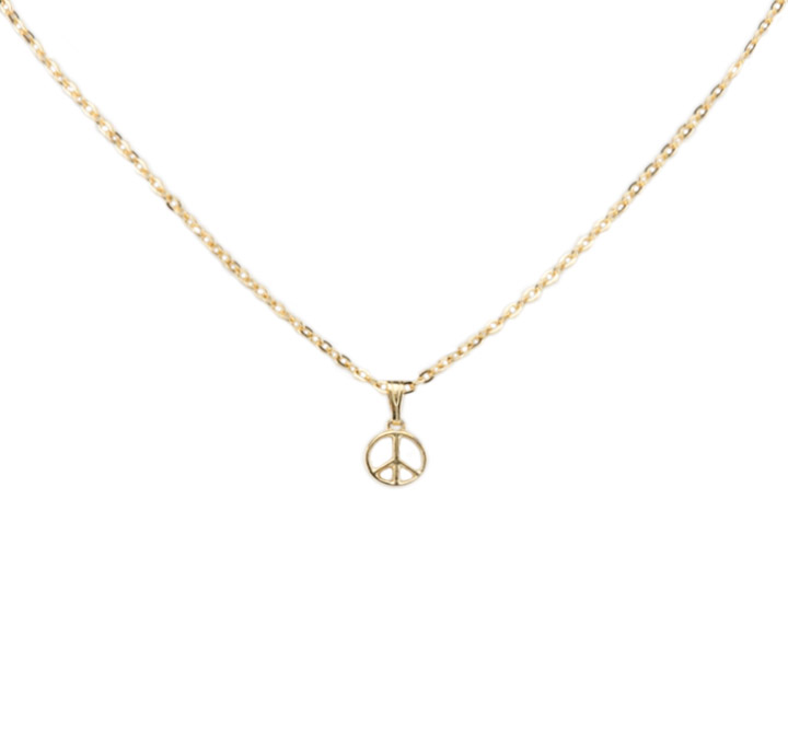 made in USA, peace sign necklace